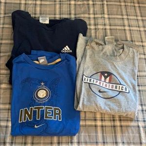 Men’s sports t-shirt bundle!  Price is for ALL 3